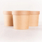 Round Brown Biodegradable Eco-Friendly Take Away Salad Fast Food Kraft Paper Packaging Bowl