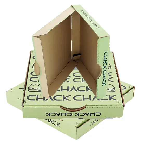 Custom Logo Printed Brown Kraft Paper Pizza Box Food Packaging Take Away Boxes