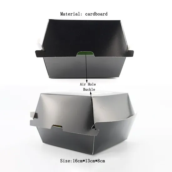 Customized Custom Printed Burger Boxes Waterproof and Oil-Proof Corrugated Burger Boxes Personalized