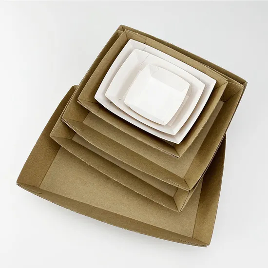 Customized Disposable Eco Takeaway Food Box Fried Chicken Shop Snack Platter Boat Shaped Food Box