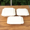 Custom Biodegradable Sugarcane Bagasse Microwaveable Clamshell 6X6 8X8 9X9 9X6 Inch Mealfood Packaqing Container Lunch Box
