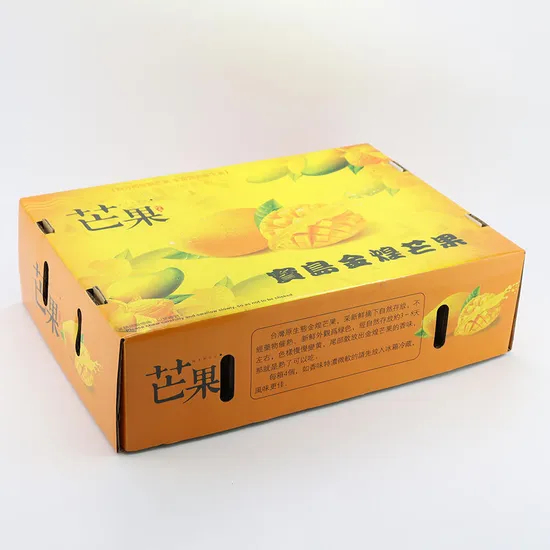 Custom Size Logo Corrugated Box Fruit Shipping Carton for Mango Apple Grape Box