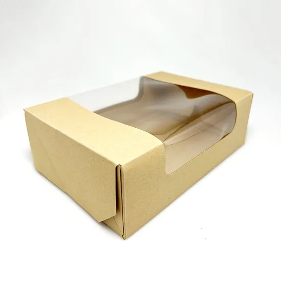 Custom Craft Logo Cake Macaron Paper Boxes with Insert Gift Packaging Box