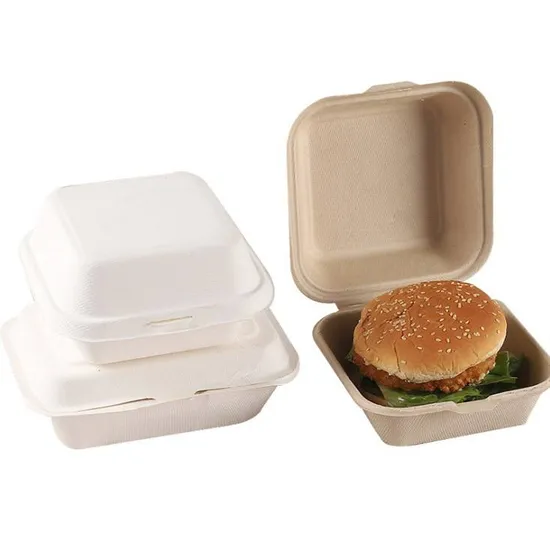 Disposable Custom Printing Boxes for Burger Eco Friendly Burger Box Sugarcane Box