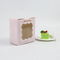 Cupcake Box and Packaging Box Transparent Luxury Satin Holds 6 Holes Pink Food Cajas PARA Cake Box with Window