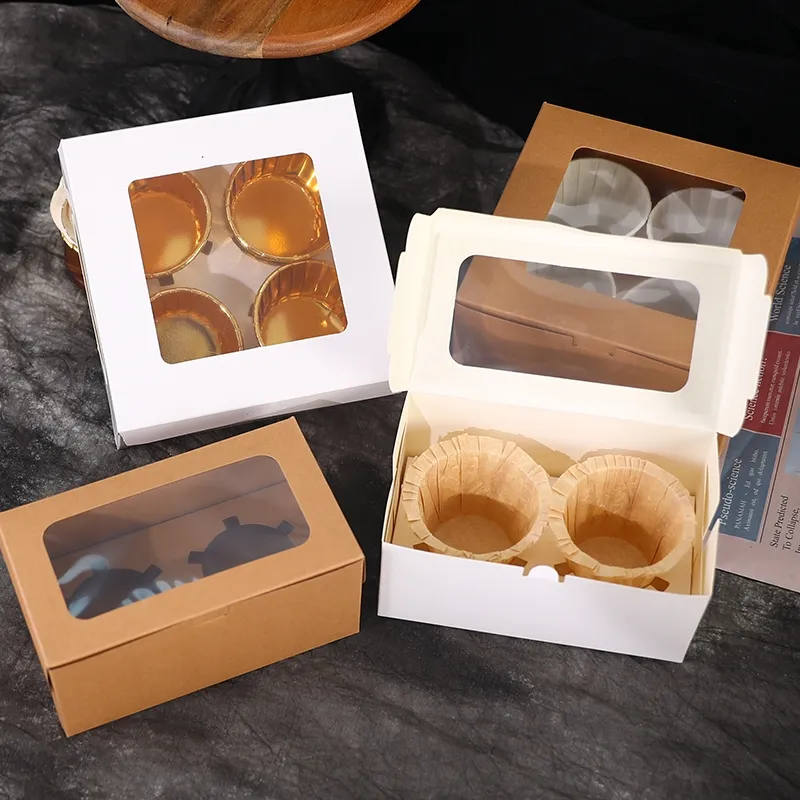Custom Print Lid and Base Storage Packaging Paper Food Box with Pet Window Cake Box for Birthday