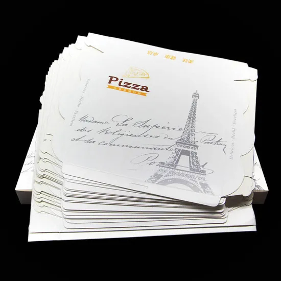 10inch Luxury Custom Design White Card Handle Cake Box with Competitive Price Paper Pizza Box