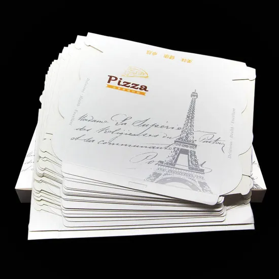 10inch Luxury Custom Design White Card Handle Cake Box with Competitive Price Paper Pizza Box
