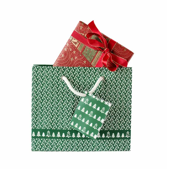 Wholesale Fancy Paper Tote Bag Shopping Paper Bag Customized Gift Paper Bag with Ribbon Handle