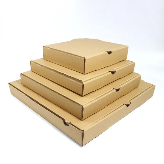 Custom Logo Printed Brown Kraft Paper Pizza Box Food Packaging