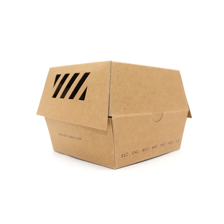 Corrugated Paper Box Burgers Personalized Burger Boxes See Through Burgers Boxes