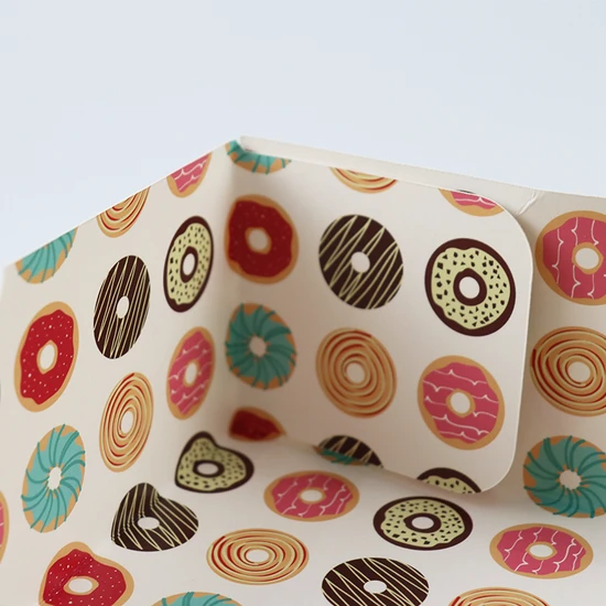 Mochi Donuts Cake Box Packaging Custom Print Party Dessert Donut Folding Flat Cardboard Paper Box