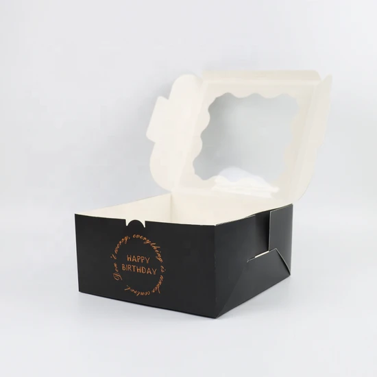 Disposable Hard Food Grade Donut Cupcake Cake Baking Paper Packaging Box for Food Customized Design Accept