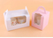 Wholesale Cheap High Quality Recyclable Exquisite Design Personality Cute Kraft Paper Cake Box with Handle and Window