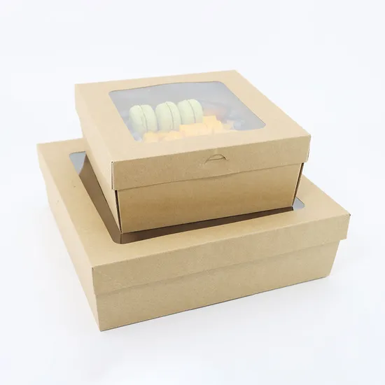Eco Friendly Square Mini Cake Box Food Grade Biodegradable Packaging Boxes Custom Logo