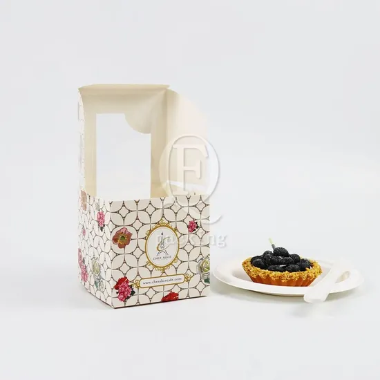 Easy to Assemble Smooth Surface Bento Cake Paper Box for Family Dinner