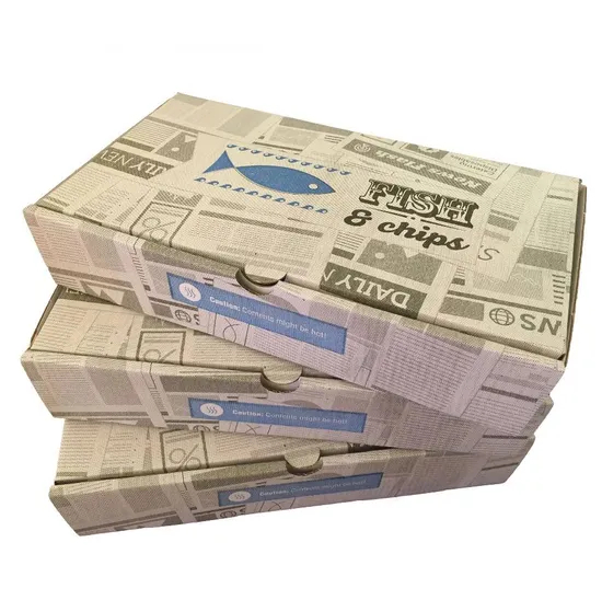 View Larger Image Add to Compare Share Biodegradable Fish and Chips Packaging Boxes Corrugated Paper Box