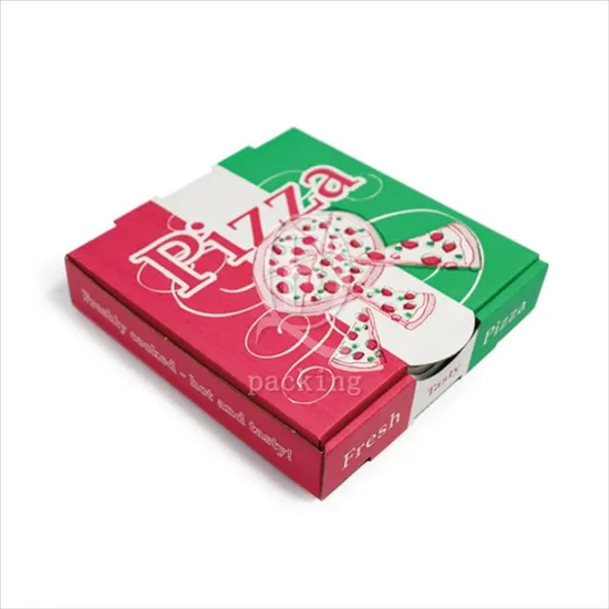 No Squeezing Compact Structure Customized Corrugated Pizza Box for School Dinner