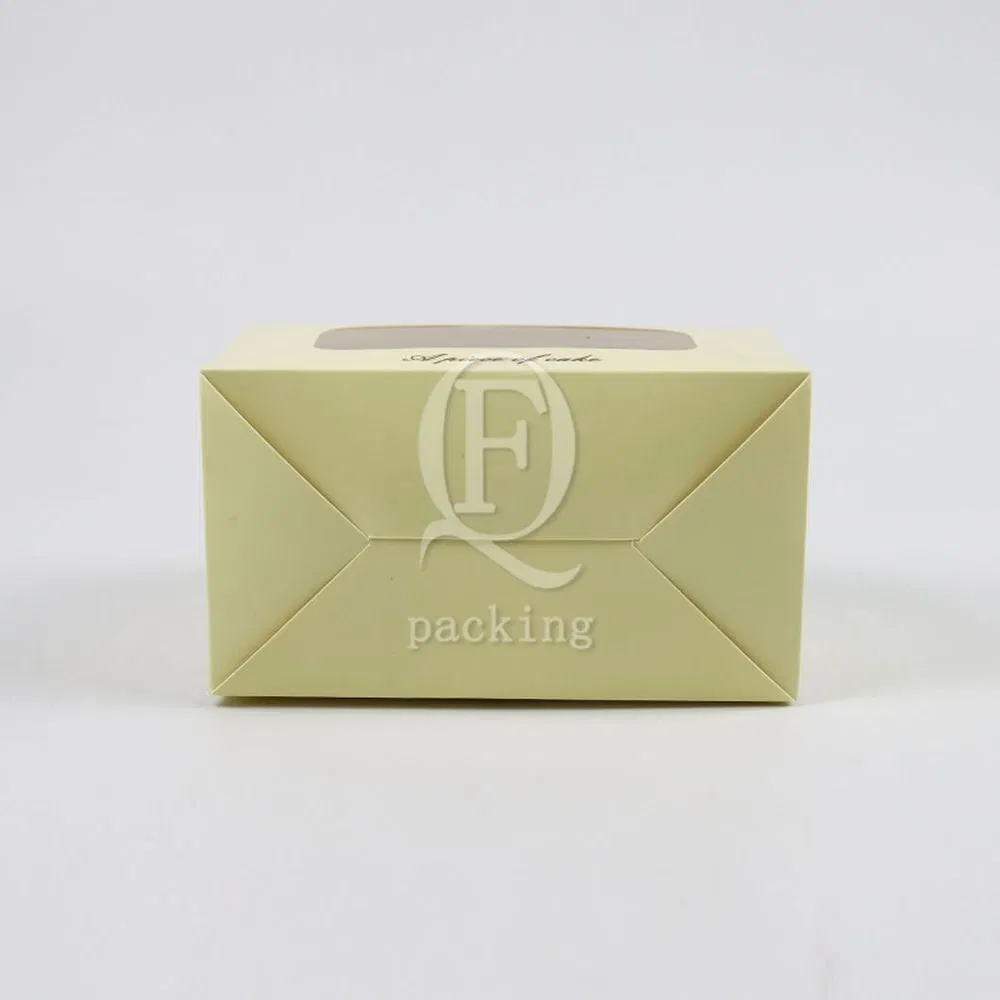 Prevent Leakage Simple Customized Rectangular Cake Packaging Box for Corporate Event