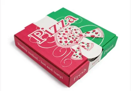 No Squeezing Compact Structure Customized Corrugated Pizza Box for School Dinner