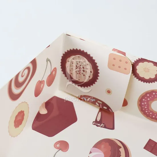 Creative Not Easy to Loosen Customized Small Cake Packaging Box for Proposal