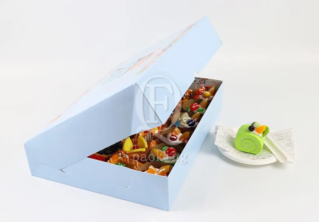 Multiple Sizes Reusable Customized Cardboard Sheet Cake Boxes for Birthday Party