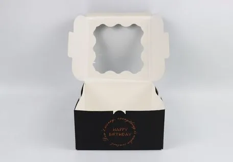 Easy to Stack Ventilation Design Square Cake Packaging Box for Children&prime;s Party