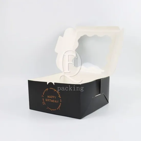 Easy to Stack Ventilation Design Square Cake Packaging Box for Children′s Party