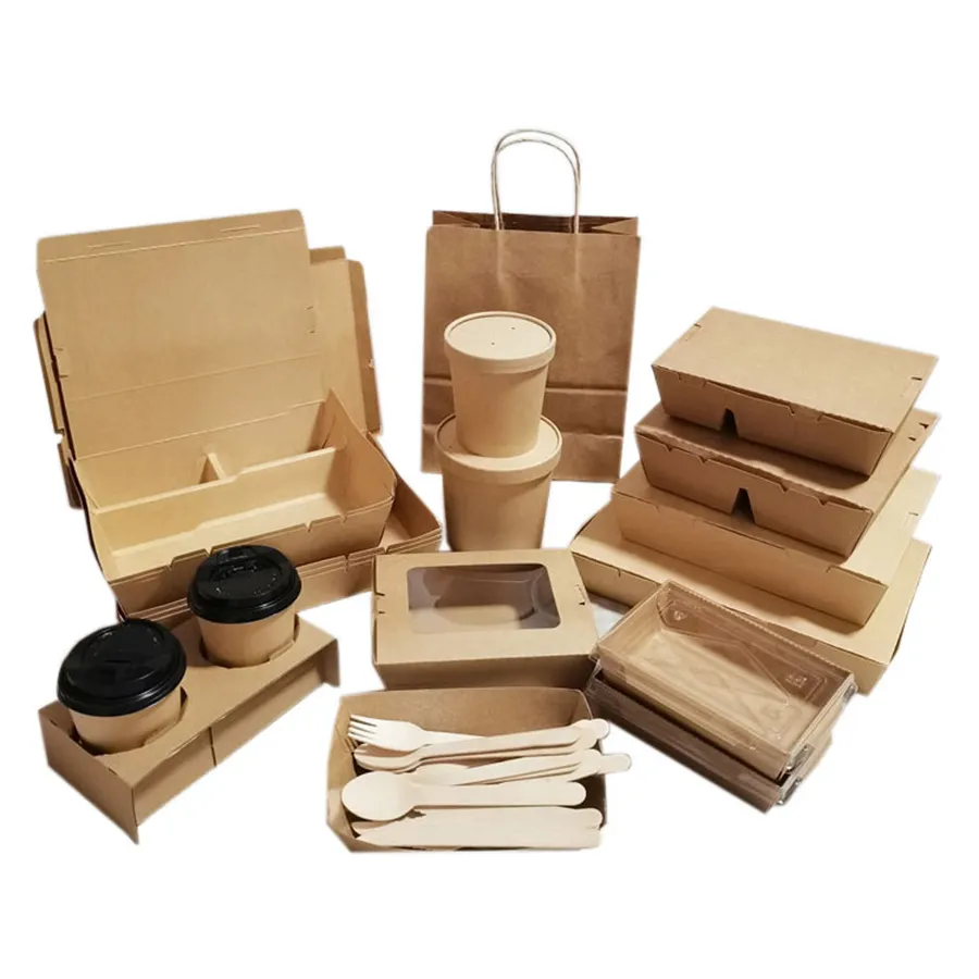 Take Away Food Boxes French Fries Fried Chicken Box Nuggets Paper Fries Packaging Box