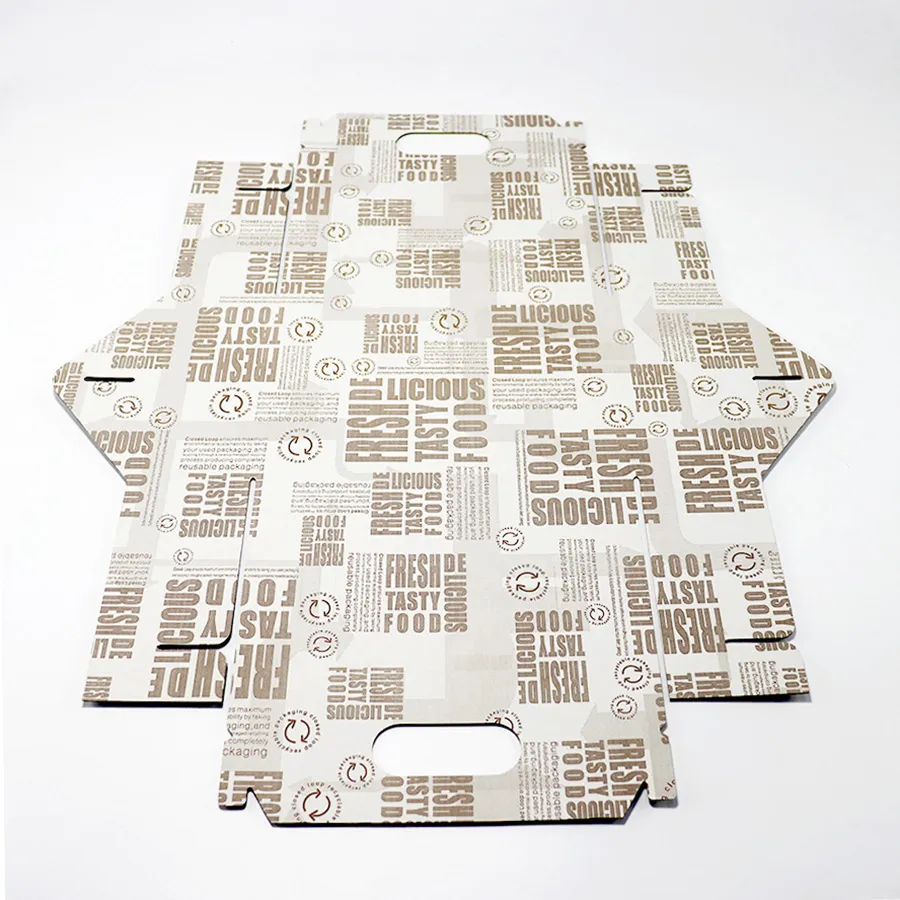 Wholesale Kraft Paper Fast Food Packaging Paper Boxes Fried Chicken Fried Fish and Chips Takeaway Food Boxwith Handle