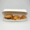 6inch Wholesale Custom Cardboard Kraft Paper Square Clamshell Packaging Hamburger Box
