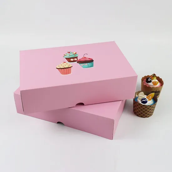 Factory Wholesale Custom Logo Luxury Takeaway Food Biodegradable Eco-Friendly Sweet Pastry Dessert Cookies Donut Packaging Box