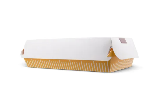 Wholesale Custom Food Grade Disposable Biodegradable Kraft Paper with Logo Printing Packaging Box Pastry Slice Cardboard Packing Sandwich Box