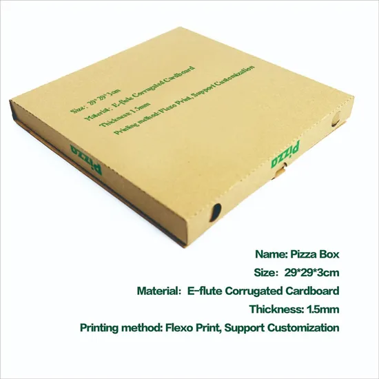 Custom Portable Thick Recycled Corrugated Delivery Baking Pizza Box