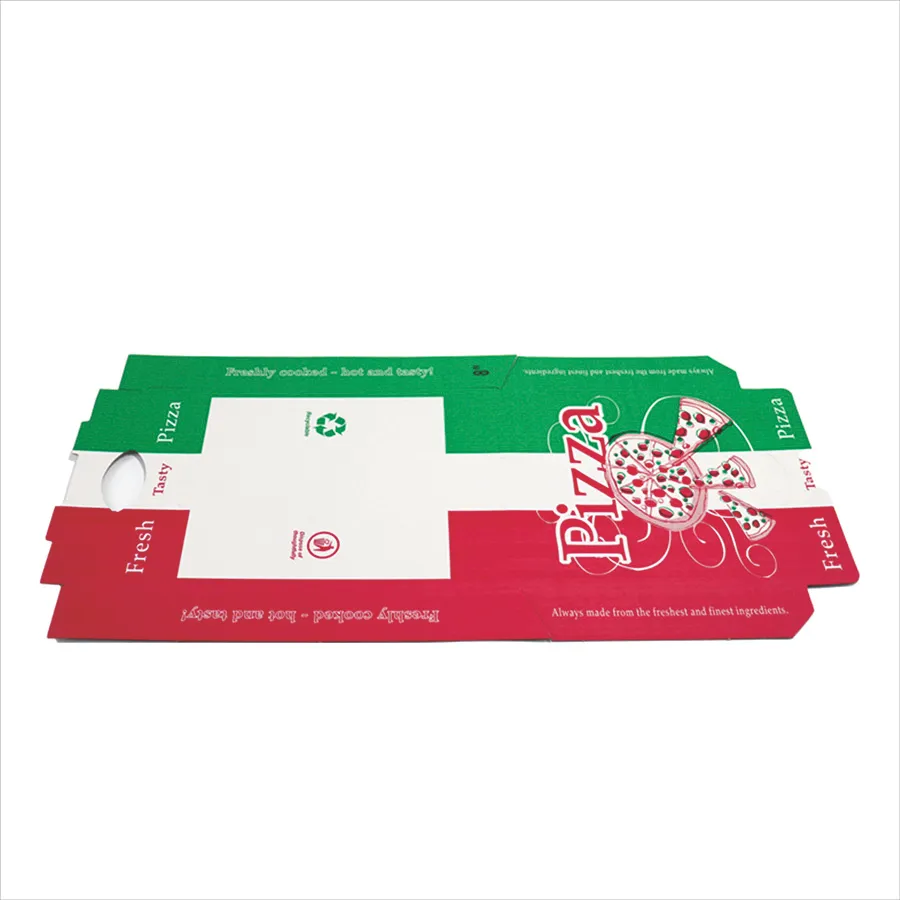 Biodigradable Kraft Recycle Box for Pizza Delivery Custom Pizza Box 12 Inch Pizza Kraft Corrugated Cardboard Packing Box with Logo