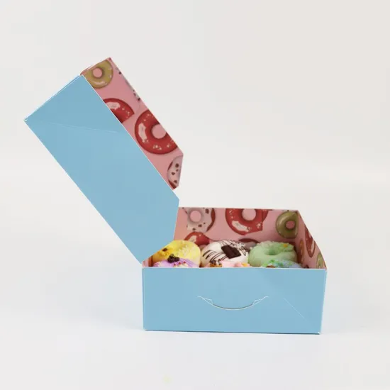 8inch Cup Cake Box with Transparent Window White Cardboard Cake Box Colorful Paper Cake Box