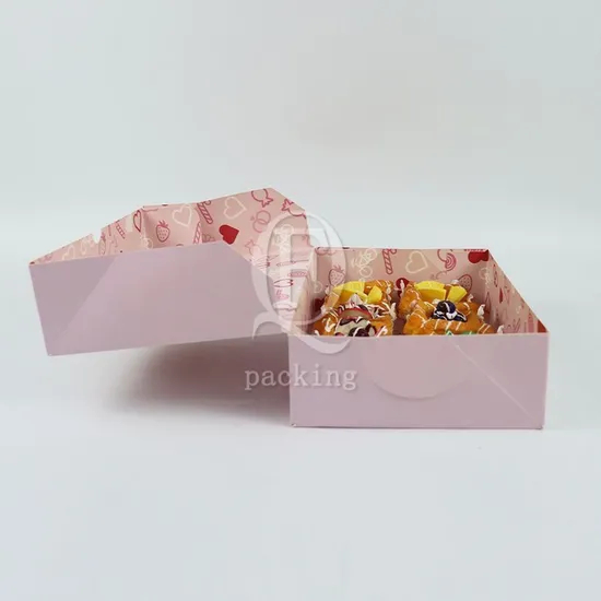 Creative Easy to Disassemble Customized White Paper Cake Box for Wedding Scene
