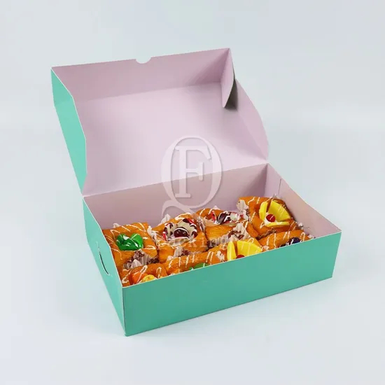 Easy to Assemble Smooth Surface Corrugated Paper Cake Box for Family Dinner
