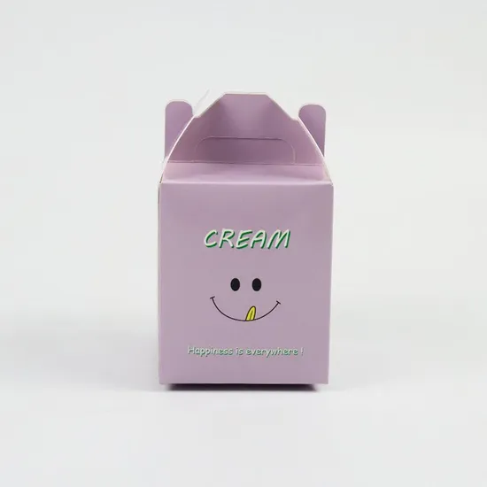 Disposable Logo Printed Take Away White Cardboard Cake Box