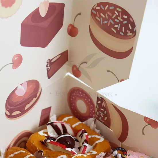 Custom Private Logo Cake Corrugated Cardboard Paper Packaging Box