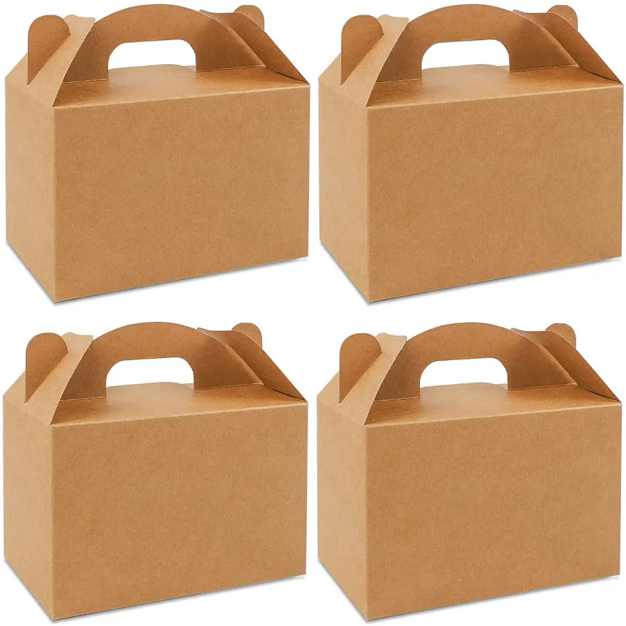Folding Window Drawer Packaging Kraft Paper Gift Box Tea Dessert Food Biscuit Cookies Bread Pizza Pie Cake Box