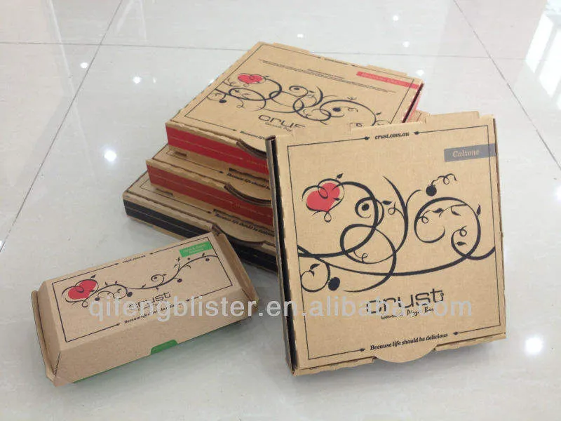 Factory Cheap Wholesale Customized Disposable Eco-Friendly Offset Printing Corrugated Kraft Paper Fast Food Lunch Meal Packaging Pizza Box for Food Use