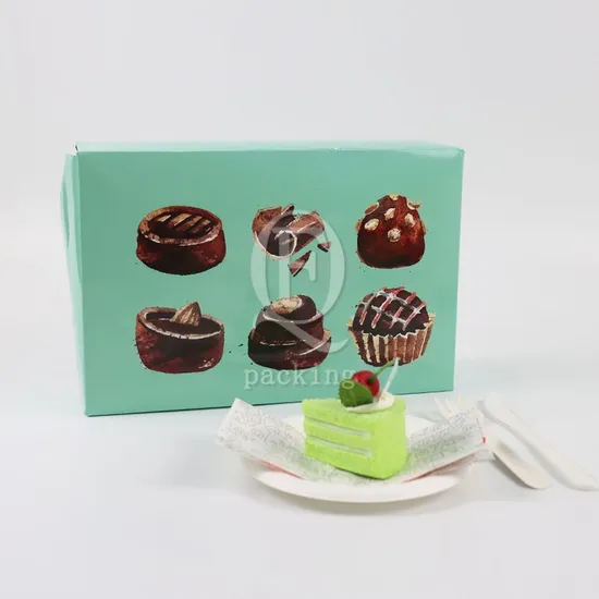 Factory Cheap Custom Transparent Window Printed Logo Size Food Grade Doughnut Wholesale Disposable Bakery Delivery Packing Macaron Paper Cake Cardboard Box