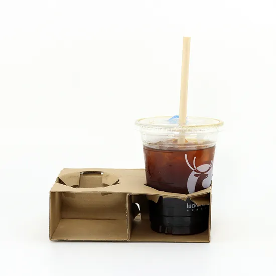 Biodegradable Solid Cardboard Paper Cup Holder in 1-Cell 2-Cell and 4-Cell Coffee Cup Carriers