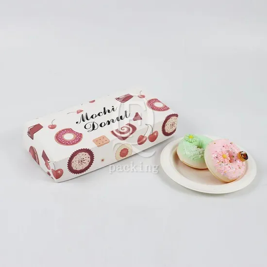 Factory Cheap Custom Printed Logo Size Food Grade Doughnut Wholesale Disposable Bakery Delivery Packing Macaron Paper Cupcake White Cardboard Box