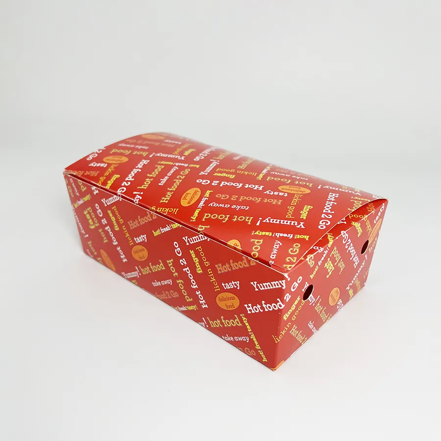 Greaseproof White Cardboard Takeaway Fish and Paper Packaging Box of Chip Box