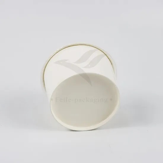 Factory Wholesale Cheap Customized Food Grade Disposable Biodegradable Soup Sauce Cup Ice Cream Cold Paper Cup with Lid and Spoon