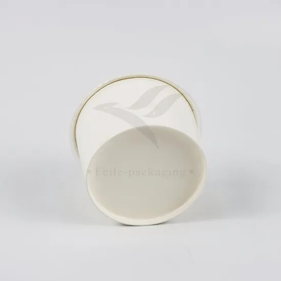 Factory Wholesale Cheap Customized Food Grade Disposable Biodegradable Soup Sauce Cup Ice Cream Cold Paper Cup with Lid and Spoon