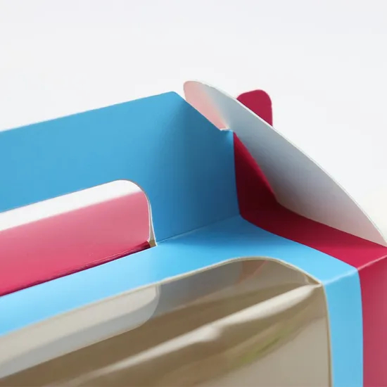 Custom Biodegradable Cake Packaging Paper Box with Handle Cake Box