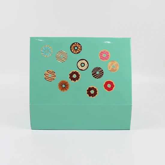 Custom Design Eco Friend Food Grade Printing Cake Food Cookie Bread Pastry Donut Macaron Paper Cake Box